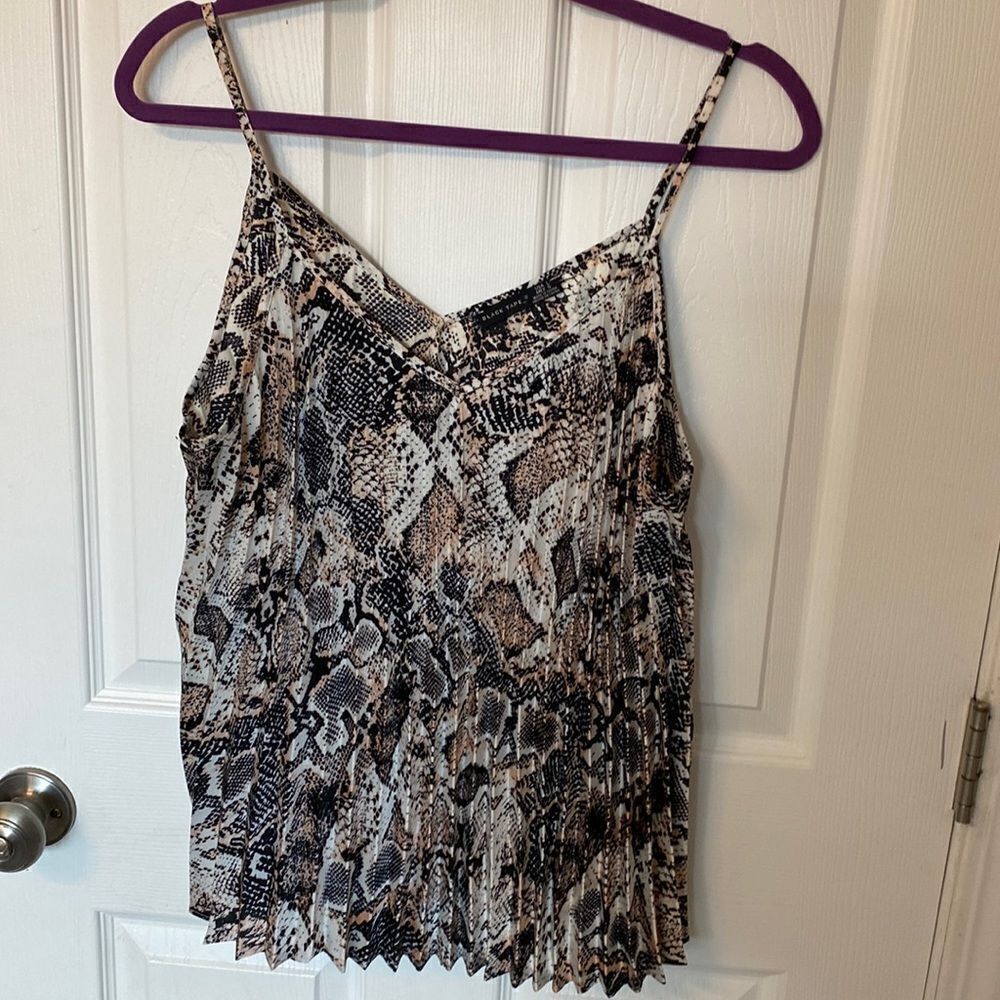 Black Tape- Snakeskin print tank- size large